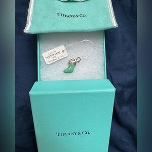 Tiffany & Co. Sterling Silver Enamel Holiday Stocking Charm – Made in Italy